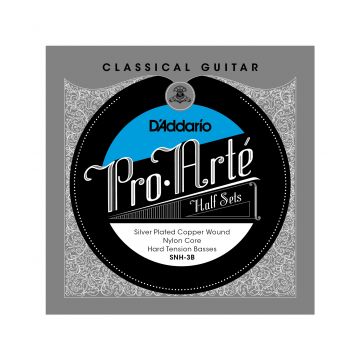 Preview of D&#039;Addario SNH-3B Pro-Arte Silver Plated Copper on Nylon Core Classical Guitar Half Set, Hard Tension