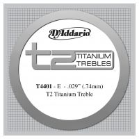Thumbnail of D&#039;Addario T4401 T2 Titanium Treble Classical Guitar Single String, Extra-Hard Tension, First String