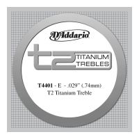Thumbnail van D&#039;Addario T4401 T2 Titanium Treble Classical Guitar Single String, Extra-Hard Tension, First String