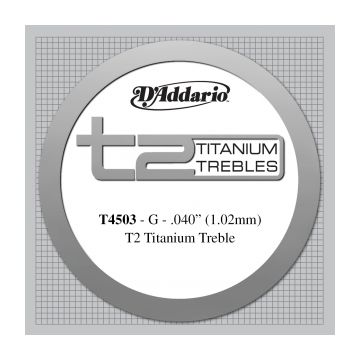Preview van D&#039;Addario T4503 T2 Titanium Treble Classical Guitar Single String, Normal Tension, Third String