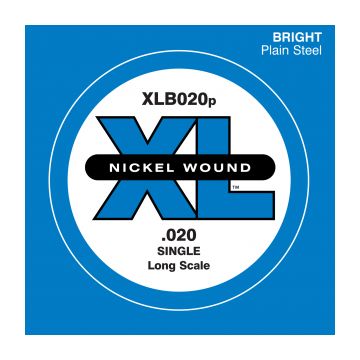 Preview of D&#039;Addario XLB020P Plain steel Long scale