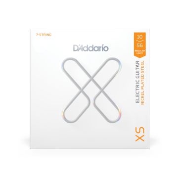 Preview of D'Addario XSE1056, XS Electric Nickel Plated Steel, Regular Light, 7-String 10-56