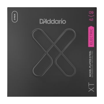Preview of D&#039;Addario XTE0942-3P 3PACK XT Electric Nickel Plated Steel, Super Light, 09-42