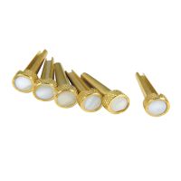 Thumbnail of D&#039;Andrea TP3M  Tone Pins ~ Solid Brass with White Pearl Inlay ~ Set of 6