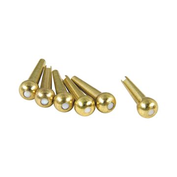 Preview of D&#039;Andrea TP4T  Tone Pins ~ Solid Brass with pearl dot ~ Set of 6