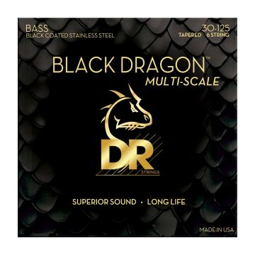 Preview of DR Strings DBSMB6-30 BLACK DRAGON™Multiscale 6-String Medium