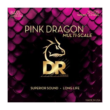 Preview of DR Strings DBSMP6-30  PINK DRAGON&trade;Multiscale 6-String  Medium