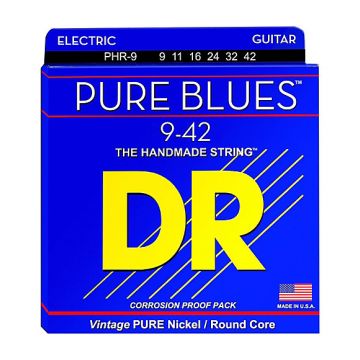 Preview of DR Strings PHR-9 Pure blues Light Round core pure nickel