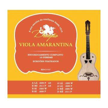 Preview of Drag&atilde;o D013 Viola Amarantina 5 course silverplated