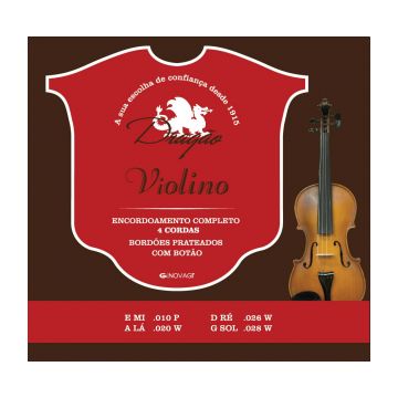 Preview van Drag&atilde;o D033 Violino Ball-end silverplated
