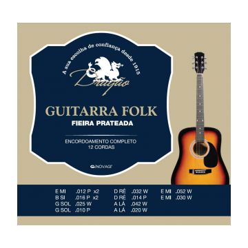 Preview of Drag&atilde;o D048 Guitarra Folk Silver wound 12 string