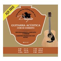 Thumbnail van Drag&atilde;o D078 Guitarra Acustica  Stainless 11-46 Silverplated ball-end wound B and G