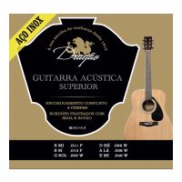 Thumbnail van Drag&atilde;o D079 Guitarra Acustica  Superior  Stainless 11-46 Silverplated ball-end Wound B and G