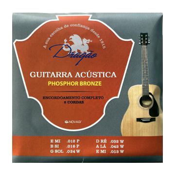 Preview of Drag&atilde;o D100 Guitarra Acustica  12-53 Phosphor bronze  ball-end wound  G