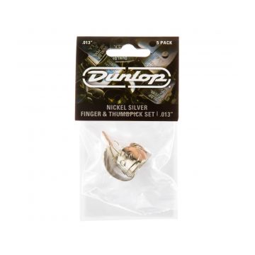 Preview of Dunlop 33P.013 Nickel Silver Finger &amp; Thumbpick 0.13mm