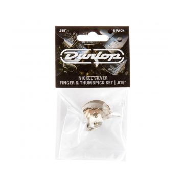 Preview van Dunlop 33P.015 Nickel Silver Finger &amp; Thumbpick 0.15mm