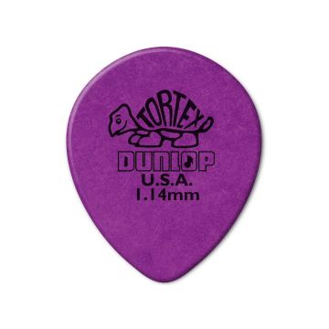 Preview of Dunlop 413R114 TORTEX&reg; TEARDROP Purple 1.14mm
