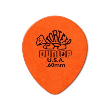 Preview van Dunlop 413R60 TORTEX&reg; TEARDROP Orange 0.60mm