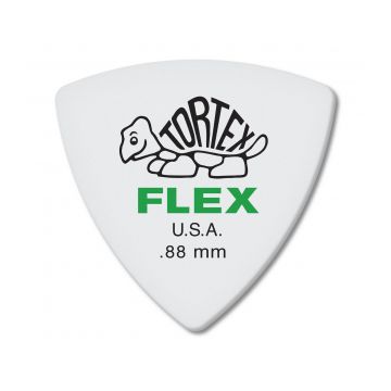 Preview van Dunlop 456R.88 Tortex Flex Triangle Green 0.88mm