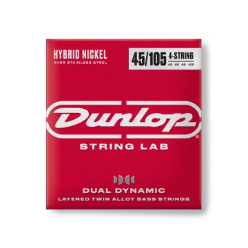 Preview van Dunlop DBHYN45105  DUAL DYNAMIC HYBRID NICKEL BASS STRINGS 45-105