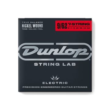 Preview van Dunlop DEN09627 NICKEL WOUND ELECTRIC GUITAR STRINGS 09-62 7 string