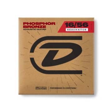 Preview of Dunlop DOP1656 RESONATOR PHOSPHOR BRONZE ACOUSTIC GUITAR STRINGS 16-56