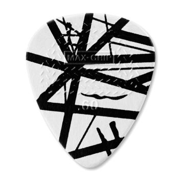 Preview van Dunlop EVHR03 EVH&reg; WHITE WITH BLACK STRIPES PICK