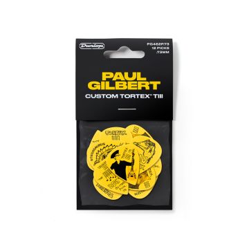 Preview van Dunlop PG462P073 PAUL GILBERT CUSTOM TORTEX&reg; TIII PICK  0.73mm 12 pack