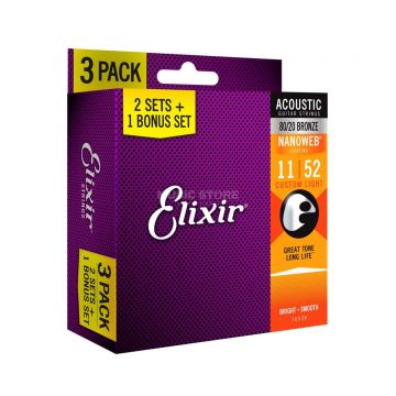 Preview of Elixir 11027  3 pack Nanoweb Custom light (16538)