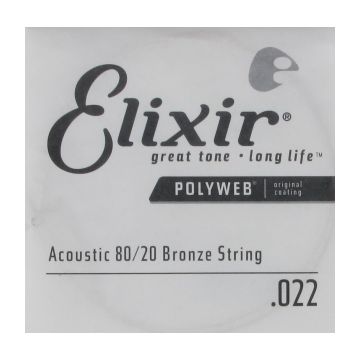Preview of Elixir 13122 Polyweb .022 Round Wound 80/20 Bronze Acoustic guitar