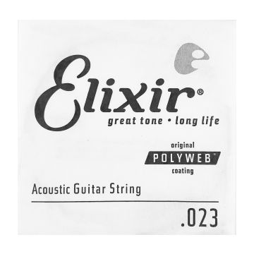 Preview of Elixir 13123 Polyweb .023 Round Wound 80/20 Bronze Acoustic guitar