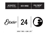Thumbnail van Elixir 13124 Polyweb .024 Round Wound 80/20 Bronze Acoustic guitar