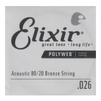 Thumbnail van Elixir 13126 Polyweb .026 Round Wound 80/20 Bronze Acoustic guitar