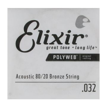 Preview of Elixir 13132 Polyweb .032 Round Wound 80/20 Bronze Acoustic guitar