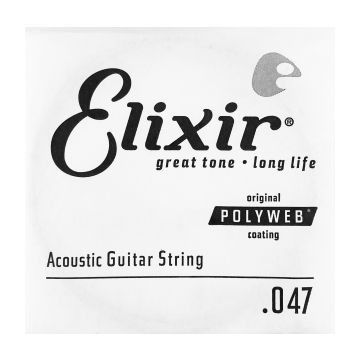 Preview van Elixir 13147 Polyweb .047 Round Wound 80/20 bronze Acoustic guitar