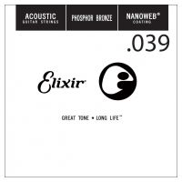 Thumbnail of Elixir 14139 nanoweb 039 wound Acoustic guitar phosphor bronze