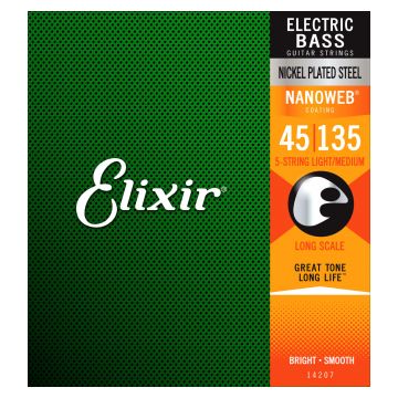 Preview of Elixir 14207 Nanoweb 5-String Longscale Light/Medium