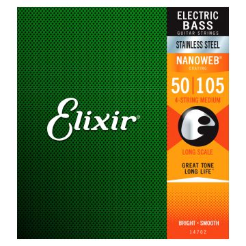 Preview van Elixir 14702 Nanoweb stainless steel Longscale medium