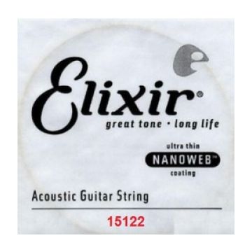 Preview of Elixir 15122 Nanoweb 022 wound Acoustic guitar 80/20 bronze