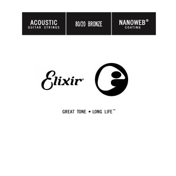 Preview van Elixir 15128 Nanoweb 028 wound Acoustic guitar 80/20 bronze