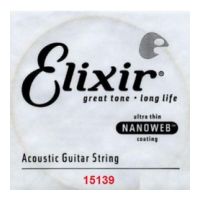 Thumbnail of Elixir 15139 Nanoweb 039 wound Acoustic guitar 80/20 bronze