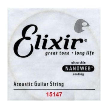 Preview of Elixir 15147 Nanoweb 047 wound Acoustic guitar 80/20 bronze