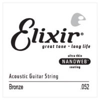 Thumbnail of Elixir 15152 Nanoweb 052 wound Acoustic guitar 80/20 bronze