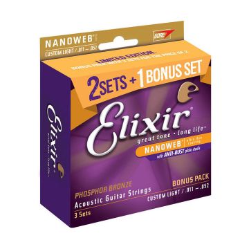 Preview of Elixir 16027  3 pack Nanoweb Custom light  16544