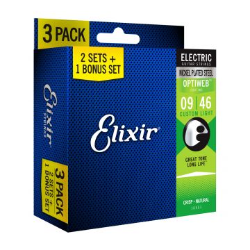 Preview van Elixir 19027 - 3 pack Optiweb Custom light 16551