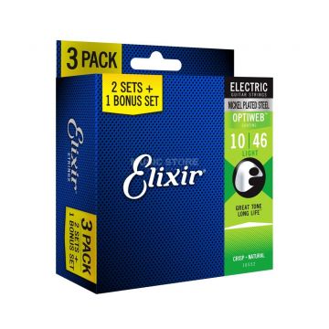 Preview of Elixir 19052 - 3 pack Optiweb Light 16552