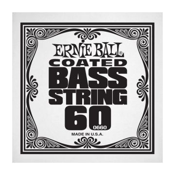 Preview of Ernie Ball 0660 Coated Nickel Wound Electric Bass String Single .060