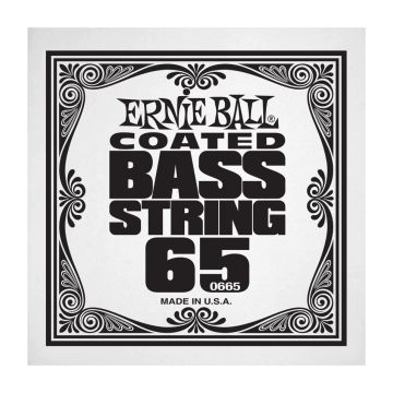 Preview of Ernie Ball 0665 Coated Nickel Wound Electric Bass String Single .065