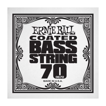 Preview of Ernie Ball 0670 Coated Nickel Wound Electric Bass String Single .070