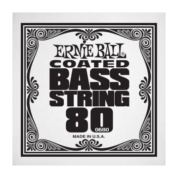 Preview of Ernie Ball 0680 Coated Nickel Wound Electric Bass String Single .080